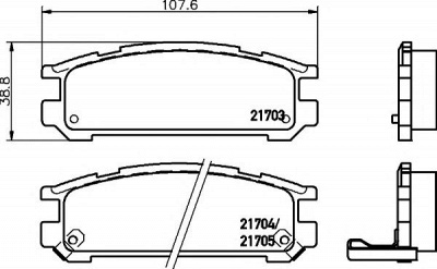 HELLA PAGID 8db355016491 -  Комплект тормозных колодок, дисковый тормоз